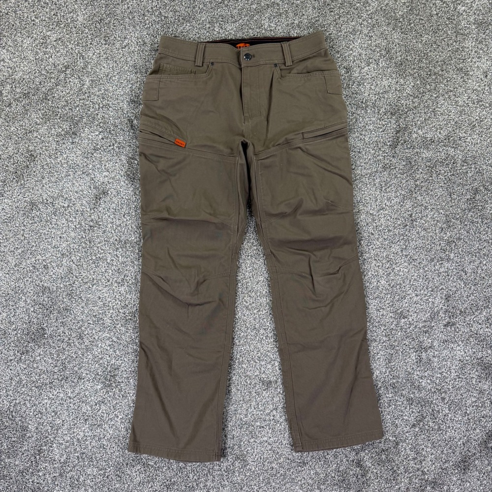 Brunt The Martin Pant Mens 32x30 Dark Khaki Brown Work Utility Cargo Pants